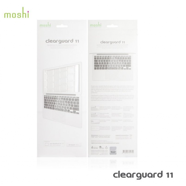 Moshi Clearguard Κάλυμμα πληκτρολογίου για MacBook, όλα τα MacBook Pro και Retina, MacBook Air 13 EU layout - 99MO021903