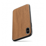 Θήκη XOOMZ Back Case Wood Embossed για iPhone X - ΚΑΦΕ