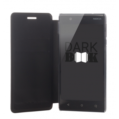 Case Honju DarkBook Leather for Nokia 3 - BLACK - 88017