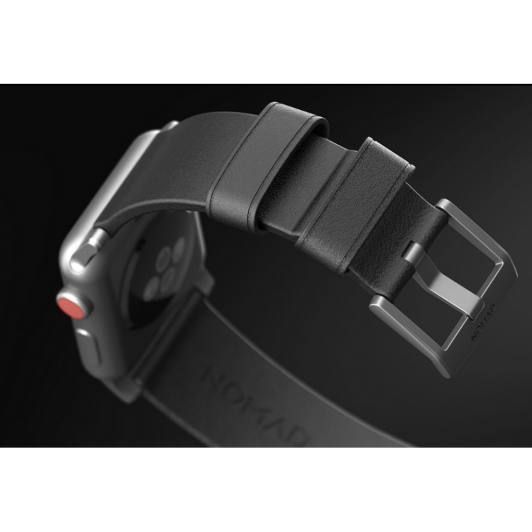 Nomad Δερμάτινο Strap Modern για Apple Watch SERIES - 42/44/45/46/49mm ULTRA 1/2 - ΜΑΥΡΟ/ΜΑΥΡΟ - NM01198185