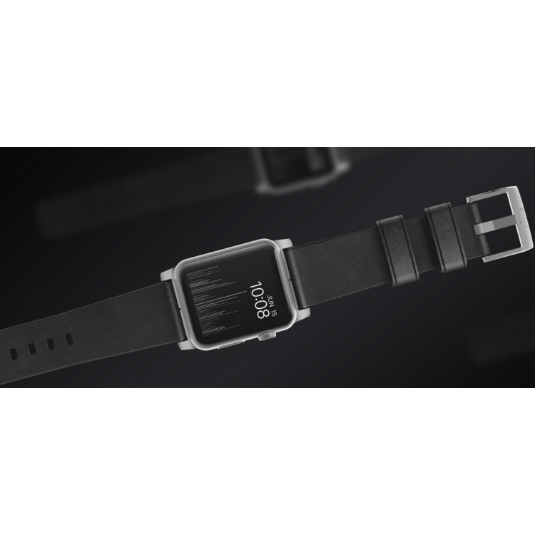 Nomad Δερμάτινο Strap Modern για Apple Watch SERIES - 42/44/45/46/49mm ULTRA 1/2 - ΜΑΥΡΟ/ΜΑΥΡΟ - NM01198185