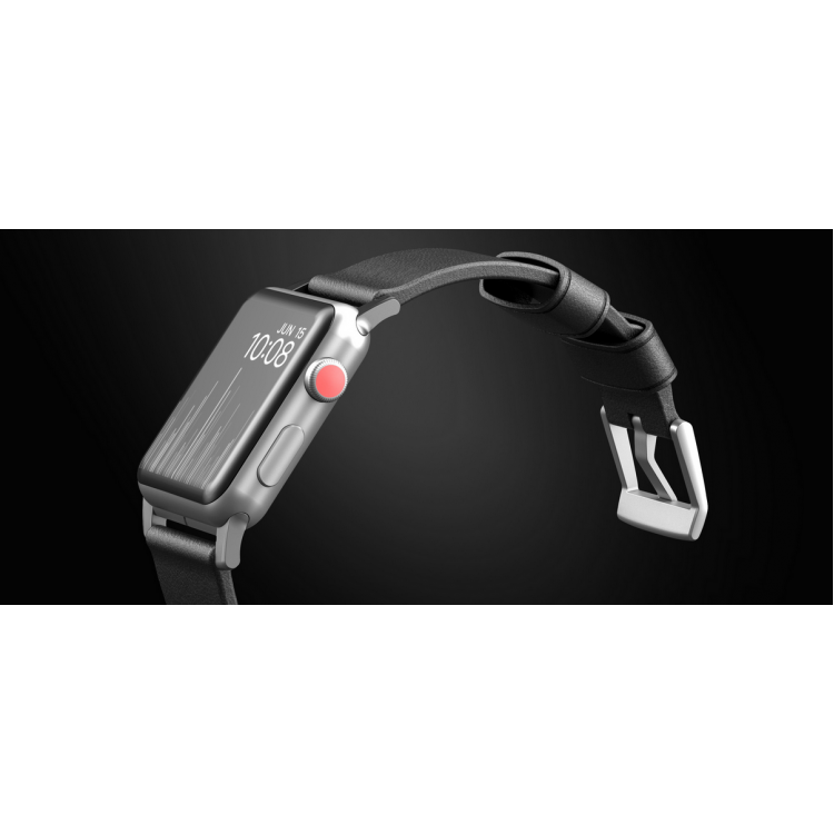 Nomad Δερμάτινο Strap Modern για Apple Watch SERIES - 42/44/45/46/49mm ULTRA 1/2 - ΜΑΥΡΟ/ΜΑΥΡΟ - NM01198185