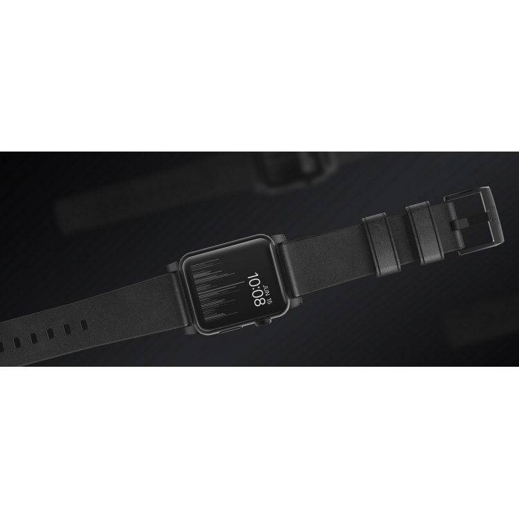 Nomad Horween Δερμάτινο Strap Modern για Apple Watch 1,2,3,4,5,6 - 44mm - 42mm - ΜΑΥΡΟ ΜΑΥΡΟ - NM1A41BM00