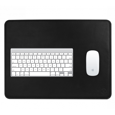 JT Berlin Leather Desk PAD and MOUSE PAD - BLACK - 10425 