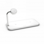 Zens Ασύρματος Qi Διπλός Φορτιστής Αλουμινίου με φορτιστή 10W για Apple Watch Series - ΛΕΥΚΟ - ZEDC05W00