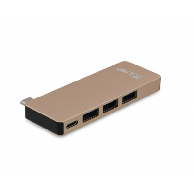 LMP Μετατροπέας USB-C Basic Hub 6-Port, 3x USB 3.0, SD,microSD, USB-C (PD), ΑΛΟΥΜΙΝΙΟΥ - ROSEGOLD