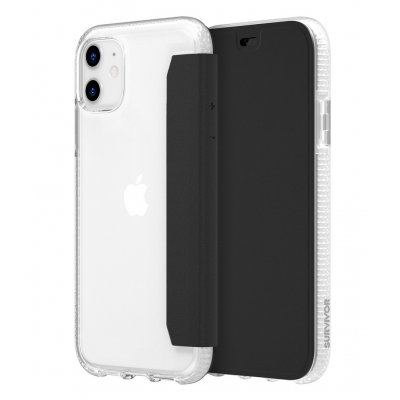 Case Griffin Survivor Clear Wallet cover for Apple iPhone 11 - CLEAR BLACK - GIP-038-CLB