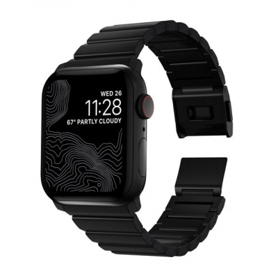 Nomad Titanium V2 BAND Μπρασελέ Μεταλλικό για Apple Watch SERIES - 49mm/46mm/45mm/44mm - ΜΑΥΡΟ - NM1A41BXT0  