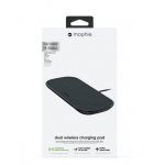 Mophie Dual 2-σε-1 Ασύρματος Qi Διπλός Φορτιστής 10W για Apple AirPods, Smartphones - ΜΑΥΡΟ - 409903634