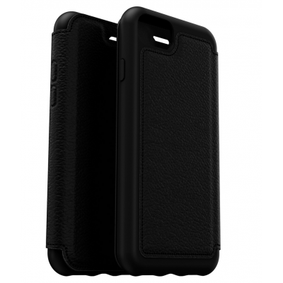 Case Otterbox Strada Series V2 Leather Magnetic Folio for Apple iPhone SE (2020)/8/7 - BLACK - 77-65076