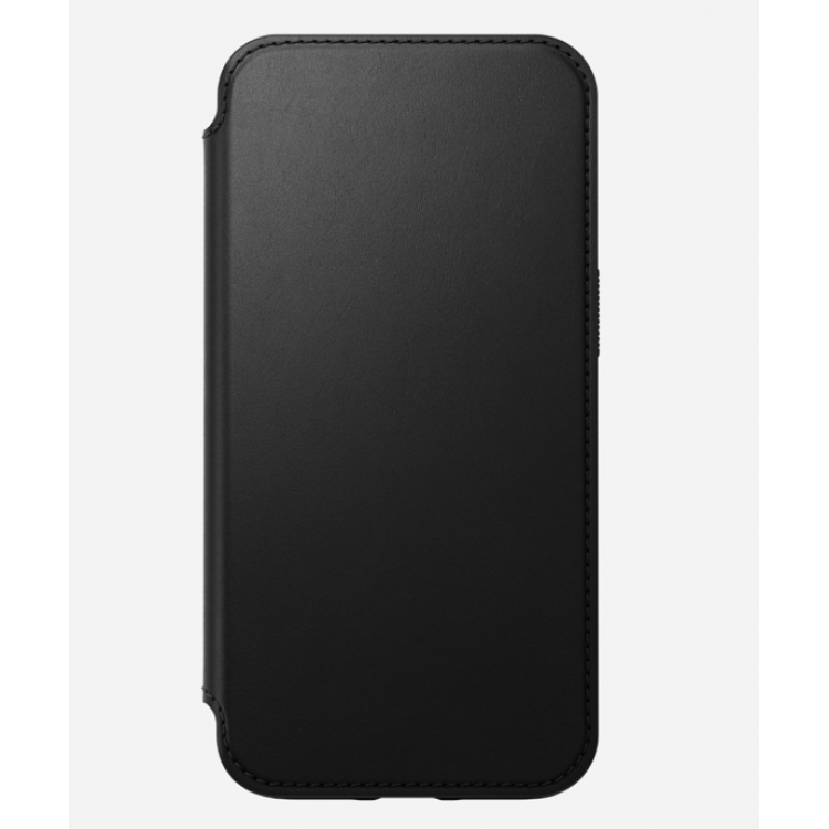 NOMAD θήκη Πορτοφόλι δερμάτινη Folio Rugged rustic MagSafe για Apple iPhone 13 PRO 6.1 - ΜΑΥΡΟ - NM01078685