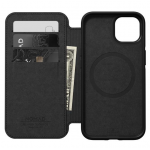 NOMAD θήκη Πορτοφόλι δερμάτινη Folio Rugged rustic MagSafe για Apple iPhone 13 6.1 - ΚΑΦΕ - NM01073185