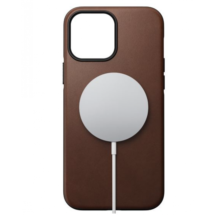 NOMAD θήκη δερμάτινη Rugged rustic MagSafe για Apple iPhone 13 Pro Max 6.7 - ΚΑΦΕ - NM01059585 
