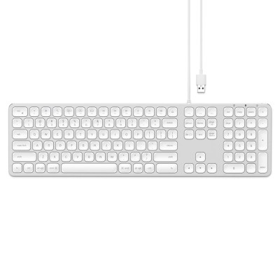 SATECHI USB aluminum wired Keyboard for Apple Mac, iMac, Macbook - QWERTY - SILVER - SA-ST-AMWKS
