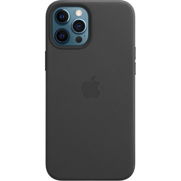 Θήκη Γνήσια Apple Δερμάτινη MagSafe για Apple iPhone 12 Pro Max 6.7 - ΜΑΥΡΟ - MHKM3ZMA