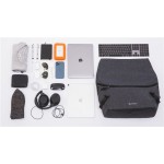 Odzu Τσάντα ώμου μεταφοράς Φορητου΄ Υπολογιστή 15" κ Αξεσουάρ Smart Messenger Bag - ΓΚΡΙ - ODZBG01BLK