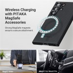 Θήκη Pitaka MagSafe ARAMID CARBON MagEZ 3 για Samsung Galaxy S23 Ultra - ΜΑΥΡΟ ΓΚΡΙ - KS2301U