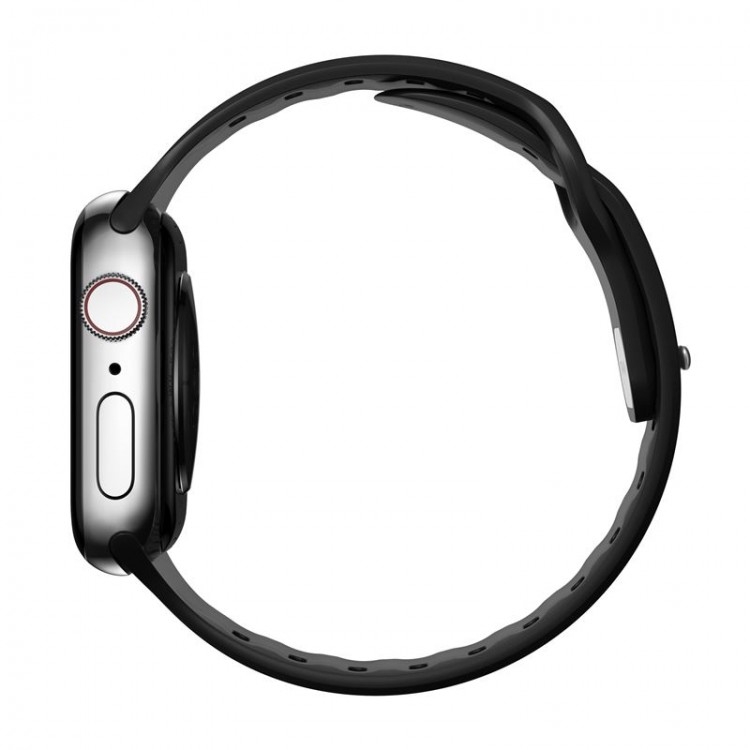 NOMAD Sport Slim λουράκι M/L FKM Αδιάβροχο σιλικόνης για Apple Watch Ultra (49mm) 8/7 (45mm)/6/SE/5/4 (44mm)/3/2/1 (42mm) - ΜΑΥΡΟ - NM01143185