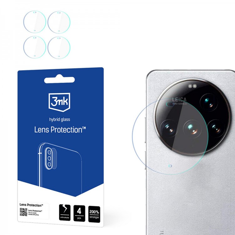 3mk Προστατευτικό HYBRID GLASS για Camera Lens Protection Xiaomi 15 Ultra - (4 τεμ.) - ΔΙΑΦΑΝΟ 
