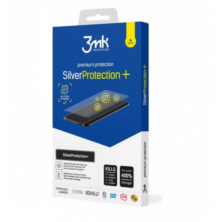 3MK Μεμβράνη προστασίας 7H Silver Protect+ Αντιμικροβιακή CURVED 3D για XIAOMI POCO F4 5G - ΔΙΑΦΑΝΟ