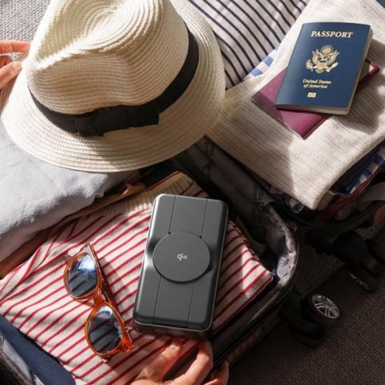 ALOGIC Roam 21.000mAh 6-σε1 Universal Φορτιστής ταξιδίου, Power Bank 15W Qi2, USB-C ,100W με ενσωματωμένο retractable USB-C καλώδιο - ΜΑΥΡΟ - AL-R20KWCPB100W