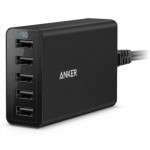 Anker PowerPort 5 ports 40W Desktop Charger - MAΥΡΟ - A2124321