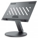 SPIGEN SGP ArcDock 6-σε-1 LD204H LAPTOP STAND HUB UNIVERSAL περιστρεφόμενη βάση Aλουμινίου για Noteboos, laptops εώς 15.6" - ΓΚΡΙ  - AMP08885