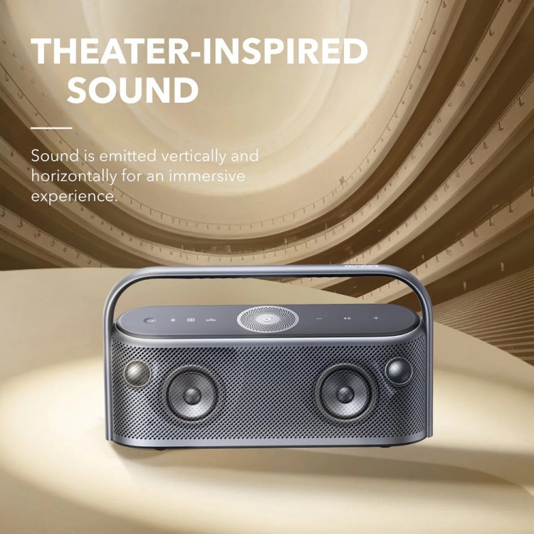Anker Wireless Speaker SoundCore Motion X600 - Hi-Res Sound, Waterproof IPX7, 50W - Black - A3130011