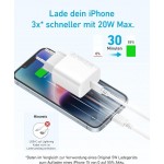 Anker 20W Οικιακός Φορτιστής με 1xType-C θύρα και 1.5μ. USB-C καλώδιο φόρτισης - EU PLUG - ΛΕΥΚΟ -  B2347321