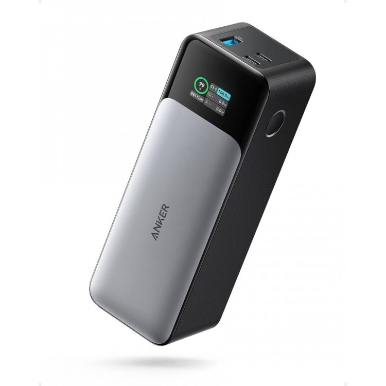 Anker 24.000mAh 737 GaN Prime PowerBank PD 3.1 UNIVERSAL Εξωτερική Μπαταρία 140W, Digital Display, 2 x USB-C/ 1 x USB-A Port για SmartPhones, Tablets, MacBook - ΜΑΥΡΟ - A1289011