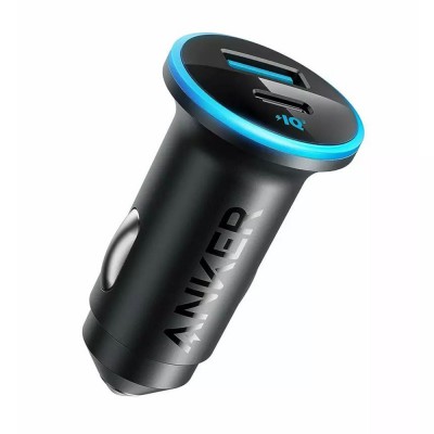 Anker 52.5W Φορτιστής Αυτοκινήτου LED Light 323, 3A, 1xUSB-A /1xUSB-C - ΜΑΥΡΟ - A2735G11