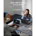 Anker 140W 5A Οικιακός Φορτιστής Zolo, φορτιστής Laptop, 4-θύρες Multi-Devices GaN Γρήγορης φόρτισης, 1xUSB-A, 3xUSB-C, με USB-C καλωδιο - EU PLUG - ΑΣΗΜΙ - B2697G41