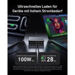 Anker Prime A2683 Επιτραπέζιο HUB Σταθμός φόρτισης GaN Quick Charger 200W PD, 6xθύρες, 3A, 2xUSB-A, 4xUSB-C με Power Delivery - MAΥΡΟ - A2683341 
