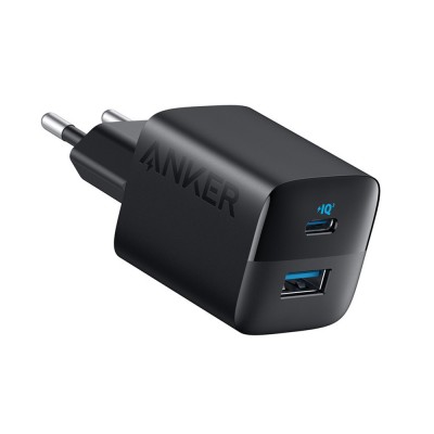 Anker 33W , 5A, Οικιακός Φορτιστής 323 PD (Power Delivery) με 1 x Type-C, 1 x USB - EU PLUG - MAΥΡΟ - A2331G11