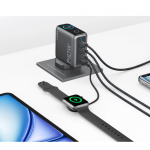 Anker 140W 5A Οικιακός Φορτιστής Zolo, φορτιστής Laptop, 4-θύρες Multi-Devices GaN Γρήγορης φόρτισης, 1xUSB-A, 3xUSB-C, με USB-C καλωδιο - EU PLUG - ΜΑΥΡΟ - B2697GZ1