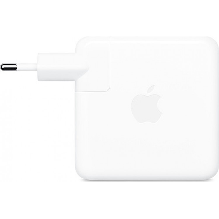 Apple Γνήσιος Φορτιστής MACBOOK USB‑C 61W, 3A με EU Adaptor, model A1947 για MACBOOK Air, Pro, iPad Pro - Λευκό - MNF72Z/A