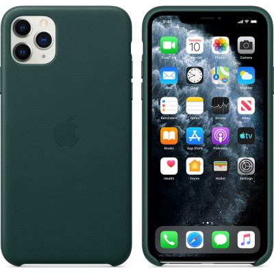 Case Genuine Apple Leather for iPhone 11 Pro MAX 6.5 - Forest Green - MX0C2ZMΑ