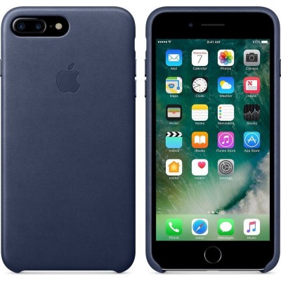 Case Genuine Apple Leather for iPhone 7 PLUS, 8 PLUS - MIDNIGHT BLUE - MQHL2ZM/A
