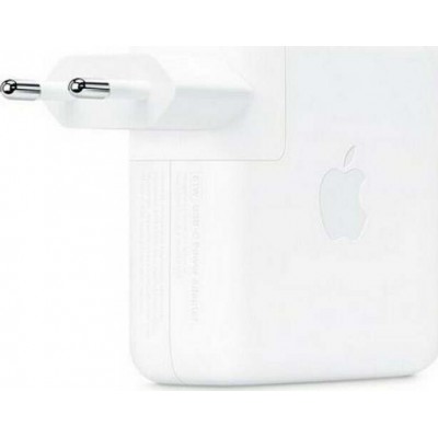 Apple Γνήσιος Φορτιστής MACBOOK USB‑C 61W, 3A με EU Adaptor, model A1947 για MACBOOK Air, Pro, iPad Pro - Λευκό - MNF72Z/A