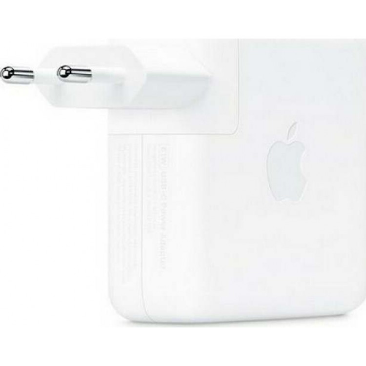 Apple Γνήσιος Φορτιστής MACBOOK USB‑C 61W, 3A με EU Adaptor, model A1947 για MACBOOK Air, Pro, iPad Pro - Λευκό - MNF72Z/A