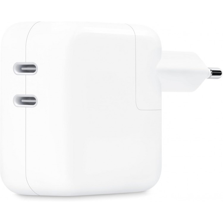 Apple Γνήσιος Φορτιστής 35W Λευκός DUAL 2XUSB-C EU Power Adapter για συσκεύες Apple - AP-MW2K3ZM/A