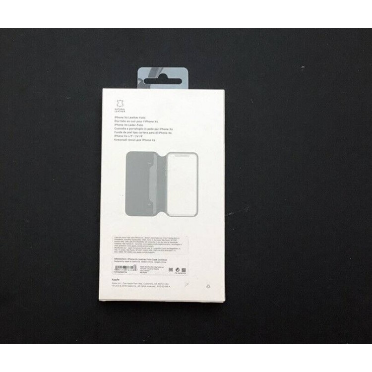 Θήκη Γνήσια Apple Δερμάτινη πορτοφόλι για APPLE iPhone X - ELECTRIC ΜΠΛΕ - MRGE2ZMA