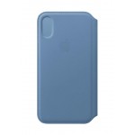 Θήκη Γνήσια Apple Δερμάτινη πορτοφόλι για APPLE iPhone X/XS - Cornflower ΜΠΛΕ - MVFD2ZM/A