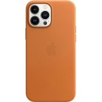 Θήκη Γνήσια Apple MagSafe Δερμάτινη για Apple iPhone 13 Pro MAX 6.7 - GOLDED ΚΑΦΕ - MM1L3ZMA