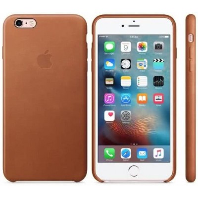 Θήκη γνήσιο δέρμα Apple για iPhone 6 PLUS, 6S PLUS - NATURAL Saddle ΚΑΦΕ - MKXC2ZM/A