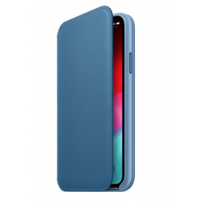 Θήκη Γνήσια Apple Δερμάτινη πορτοφόλι για APPLE iPhone X/XS - CAPE COD ΜΠΛΕ - MRX02ZM/A