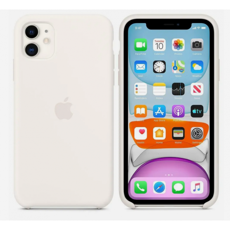 Θήκη Γνήσια Apple Silicone για iPhone 11 6.1 - ΛΕΥΚΟ - MWVX2ZMA