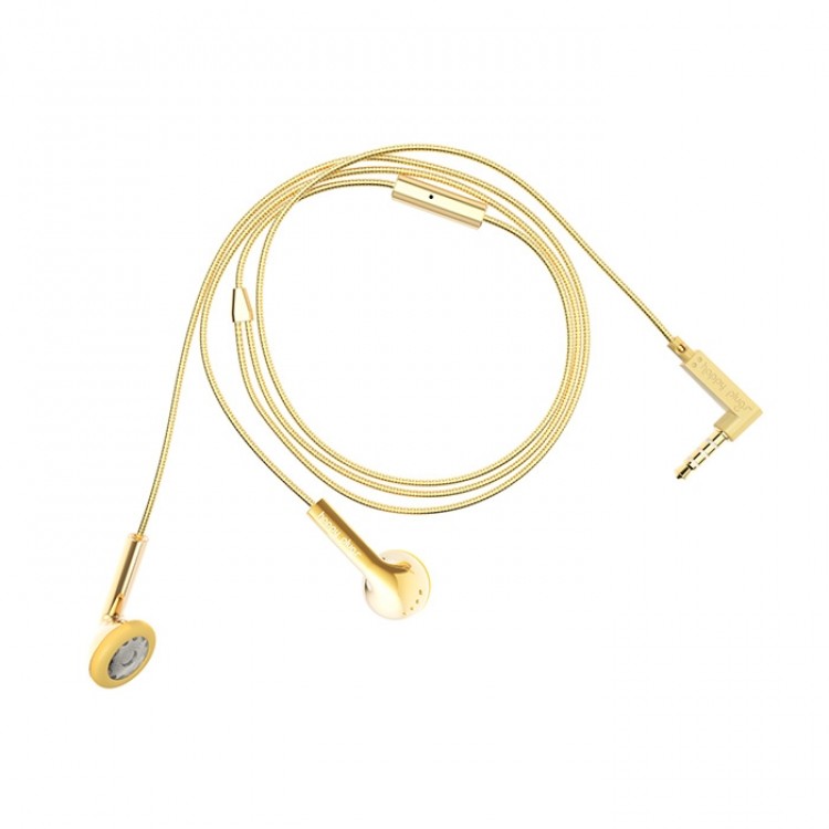 Happy Plugs ακουστικά με μικρόφωνο & Remote DELUXE EDITION Plus - Χρυσό