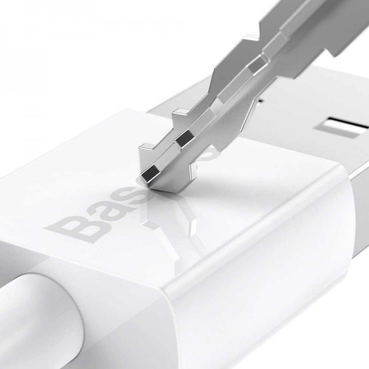 Baseus Superior Series Καλώδιο συγχρονισμού/φόρτισης USB σε Micro-USB, 2A, 1μ. - ΛΕΥΚΟ - CAMYS-02