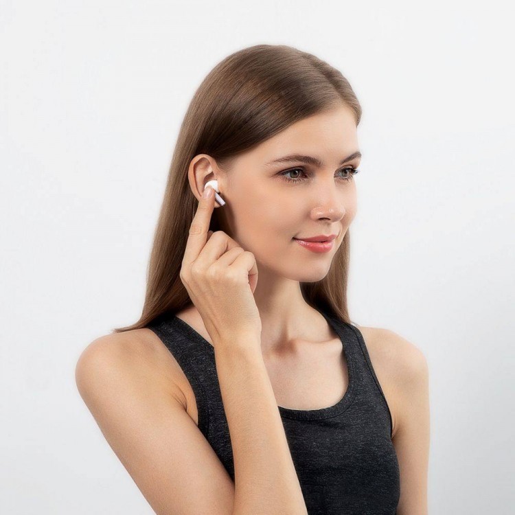 BASEUS Encok True Ασύρματα ακουστικά Bluetooth 5.0 Earphones με θήκη φόρτισης - ΛΕΥΚΟ - W3 TWS